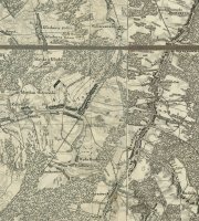 Fragment mapy kwatermistrzostwa z 1850 roku