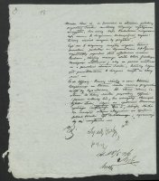 Informacja z dnia 17 maja 1836 r. o przeniesieniu nauczania podczas zimy z krużganków kościelnych do mieszkania wikarego ks. Piotra Ściegiennego.